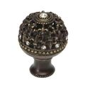 View 1 for Carpe Diem Versailles Large Dome Flared Foot Knob with Clear Swarovski