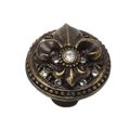 View 1 for Carpe Diem Versailles Large Round Fleur Knob with Clear Swarovski