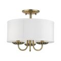 View 1 for Livex Lighting Brookdale 3-Light Semi-Flush Ceiling Light