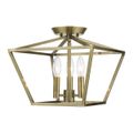 View 1 for Livex Lighting Devone 3-Light Square Semi-Flush Ceiling Light