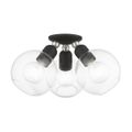 View 1 for Livex Lighting Downtown 3-Light Sphere Semi-Flush Ceiling Light