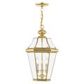 View 1 for Livex Lighting Georgetown 3-Light Large Outdoor Pendant Lantern