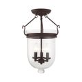 View 1 for Livex Lighting Jefferson 3-Light Medium Semi-Flush Ceiling Light