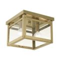 View 1 for Livex Lighting Milford 2-Light Square Flush Mount Ceiling Light