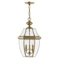 Livex Lighting Monterey 3-Light Large Outdoor Pendant Lanternimage