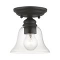 View 1 for Livex Lighting Moreland 1-Light Small Semi-Flush Ceiling Light