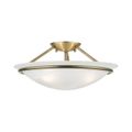View 1 for Livex Lighting Newburgh 3-Light Medium Semi-Flush Ceiling Light