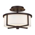 View 1 for Livex Lighting Wesley 2-Light Semi-Flush Ceiling Light