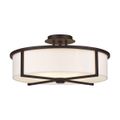 View 1 for Livex Lighting Wesley 4-Light Semi-Flush Ceiling Light