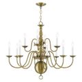 View 1 for Livex Lighting Williamsburgh 12-Light Medium 2-Tier Chandelier