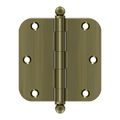 View 1 for Deltana 3 1/2 Inch 5/8 Radius Hinge With Ball Finials