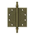View 1 for Deltana 4 1/2 Inch Square Decorative Hinge with Steeple Finial