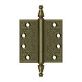 View 1 for Deltana 4 Inch Decorative Square Hinge With Steeple Finial