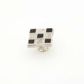 Schaub Avalon Bay Square Black & White Cabinet Knobimage