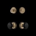 View 1 for Nostalgic Warehouse Classic Rose Entry Set with Black Porcelain Knob