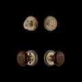 View 1 for Nostalgic Warehouse Classic Rose Entry Set with Brown Porcelain Knob