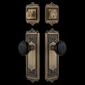 View 1 for Nostalgic Warehouse Egg & Dart Entry Set with Black Porcelain Knob