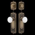 View 1 for Nostalgic Warehouse Egg & Dart Entry Set with White Porcelain Knob
