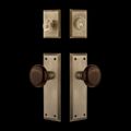 View 1 for Nostalgic Warehouse New York Entry Set with Brown Porcelain Knob