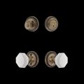 View 1 for Nostalgic Warehouse Rope Rose Entry Set - White Waldorf Crystal Knob