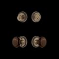 View 1 for Nostalgic Warehouse Rope Rosette Entry Set with Brown Porcelain Knob