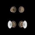 View 1 for Nostalgic Warehouse Rope Rosette Entry Set with Crystal Victorian Knob
