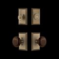 View 1 for Nostalgic Warehouse Studio Entry Set with Brown Porcelain Knob