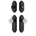 Ageless Iron Dome Long Plate Entry Set With Krystall Knobimage
