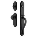 Ageless Iron Dome Long Plate Handleset With A-Grip And Keep Knobimage
