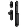 Ageless Iron Dome Long Plate Handleset With D-Grip And Keep Knobimage