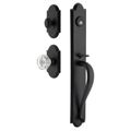 Ageless Iron Dome Vault Plate Handleset With A-Grip And Krystall Knobimage