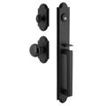 Ageless Iron Dome Vault Plate Handleset With D-Grip And Black Shadow Knobimage