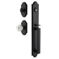 Ageless Iron Dome Vault Plate Handleset With D-Grip And Krystall Knobimage