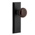 View 1 for Ageless Iron Keep Long Plate Door Set With Brown Autumn Porcelain Knob
