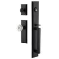 Ageless Iron Keep Long Plate Handleset With D-Grip And Krystall Knobimage