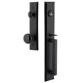 Ageless Iron Keep Tall Plate Handleset With D-Grip And Black Shadow Knobimage