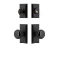 Ageless Iron Vale Short Plate Entry Set With Black Shadow Porcelain Knobimage