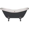 View 1 for Strom Living Alpine Black & White Acrylic Double Slipper Leg Tub