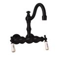 View 1 for Strom Living Arched Tub Mount Faucet With Porcelain Levers