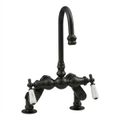 View 1 for Strom Living Deck Mount Tub Faucet With Porcelain Lever Handles