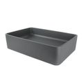 View 1 for Strom Living Matte Gray Rectangular Solid Surface Acrylic Lavatory Sink