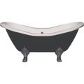 Strom Living Summit Black 6 Foot Double Slipper Clawfoot Bath Tubimage
