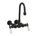 View 1 for Strom Living Wall Mount Gooseneck P0655 Tub Faucet - Porcelain Levers