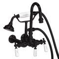 View 1 for Strom Living Wall Mount Gooseneck P1037 Tub Faucet - Porcelain Levers
