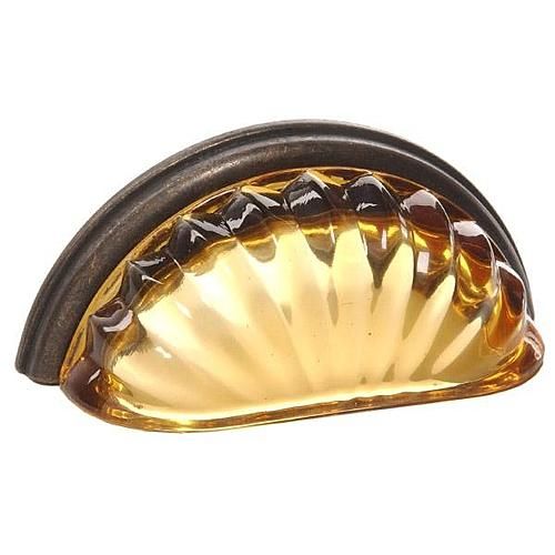 Lewis Dolin Scalloped Glass Bin Pull