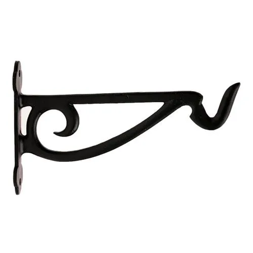 Restorers Plain Shelf Bracket Plant Hanger | Black | Shelf Bracket Metal