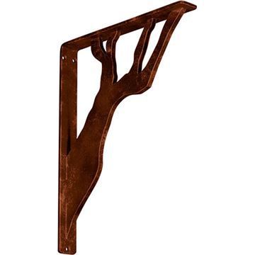 restorers architectural damon iron single brace shelf