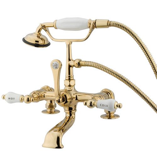 Restorers 7 Inch Riser Tub Faucet Shower H C Porcelain Lever