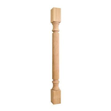 Reeded Post Legacy Heritage 42 Inch Wooden Reeded Island Leg Post | Van Dyke's ...