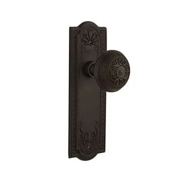 Nostalgic Warehouse Meadows Plate Door Set with Egg & Dart Knobs